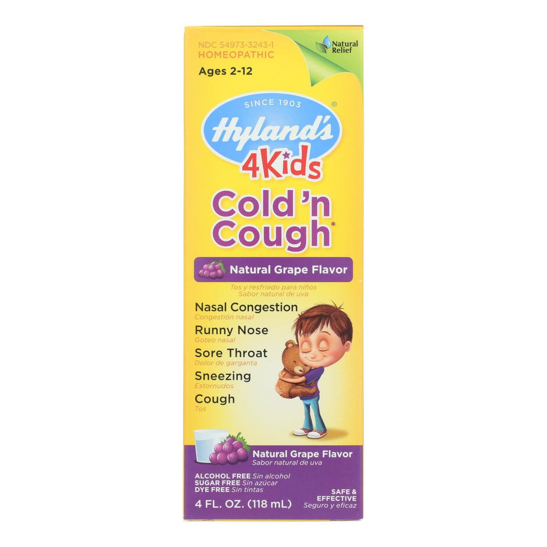 Hylands Homeopathic Cold N Cough - 4 Kids - Grape - 4 Oz - Maras Green